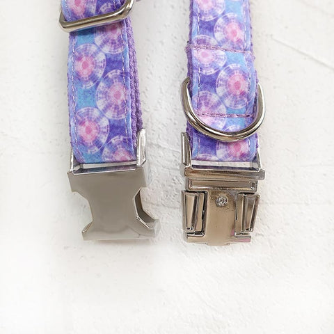 The Purple Jellyfish Personalised Dog Collar Set