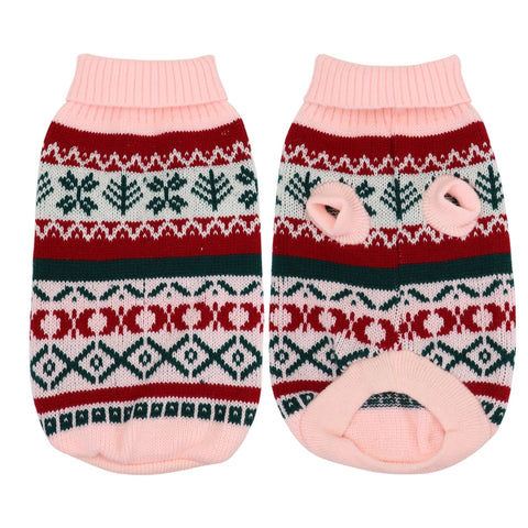 Warm Dog Sweater Turtleneck Knitted Pink Dog Nation