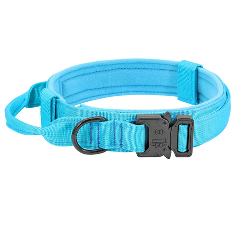 Durable Military Style Tactical Dog Collar Padded Blue Dog Nation