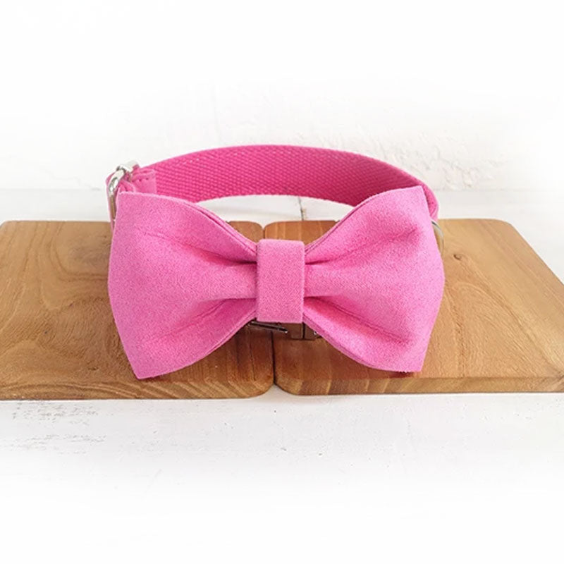 The Pink Personalised Dog Collar Set Laser Engraved