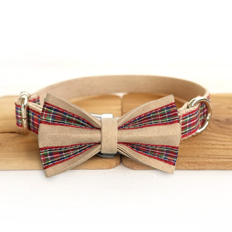 The Scottish Plaid Personalised Dog Collar Set