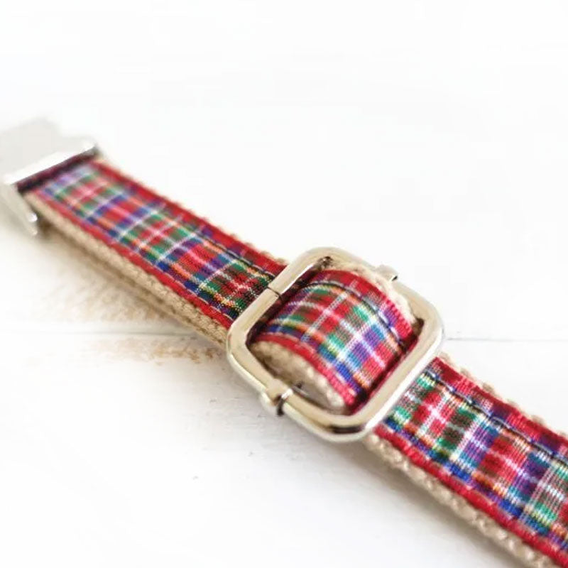 The Scottish Plaid Personalised Dog Collar Set