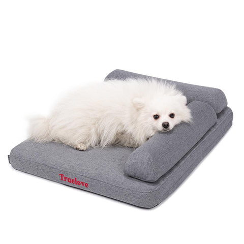 Memory Foam Dog Bed with Bolster Pillows Dog Nation