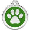 Dog ID Tags Paw Print Green Dog Nation