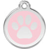 Dog ID Tags Paw Print Light Pink Dog Nation