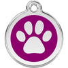 Dog ID Tags Paw Print Purple Dog Nation