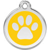 Dog ID Tags Paw Print Yellow Dog Nation