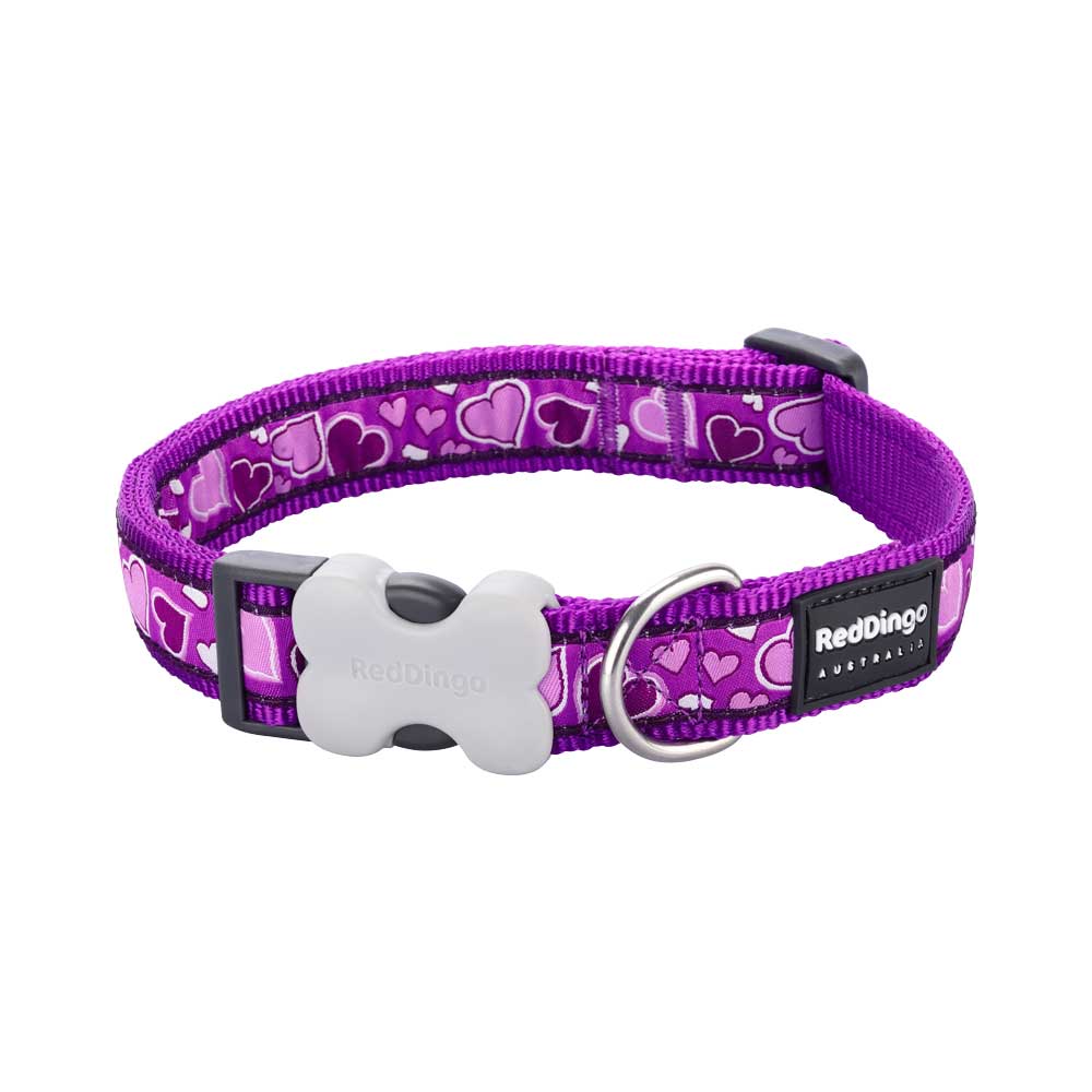 Dog Collar Breezy Love Purple M S L XS Dog Nation
