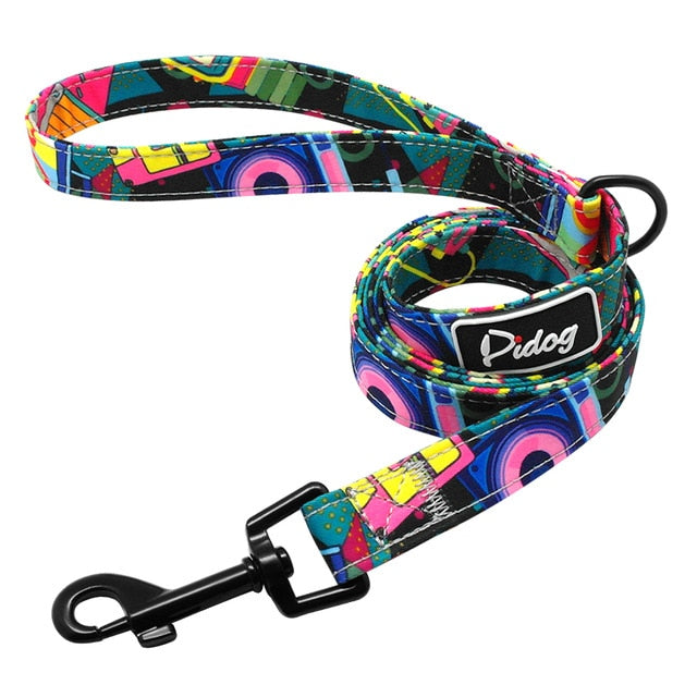 Designer Nylon Dog Leash 120cm Rose Red Dog Nation