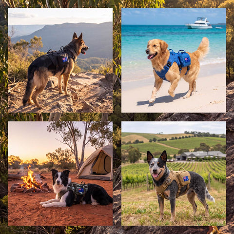 Tactical Dog Harness - 5 Piece Set