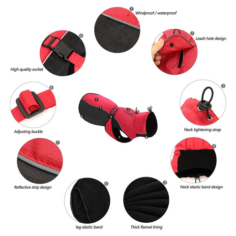 StormGuard Waterproof Reflective Dog Coat
