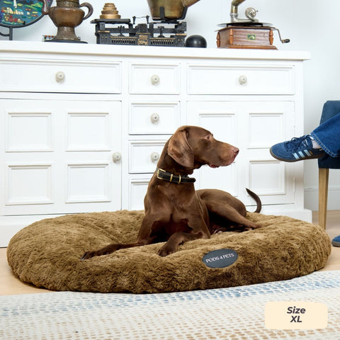 Faux Fur Machine Washable Dog Bed - Oak
