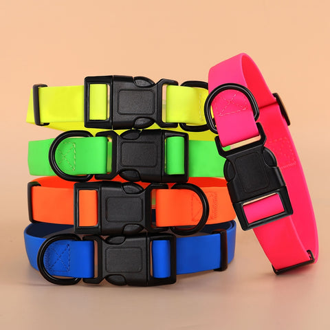 PVC Dog Collar Waterproof Vivid Colours Hard Wearing Dog Nation