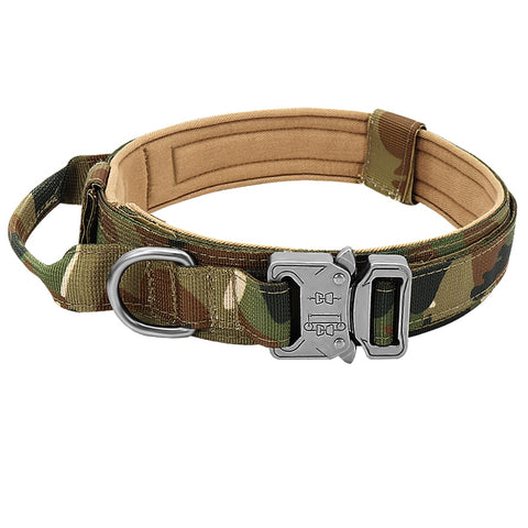 Durable Military Style Tactical Dog Collar Padded Camouflage Dog Nation