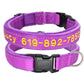 Embroidered Dog Collar Soft Padded Reflective purple Dog Nation