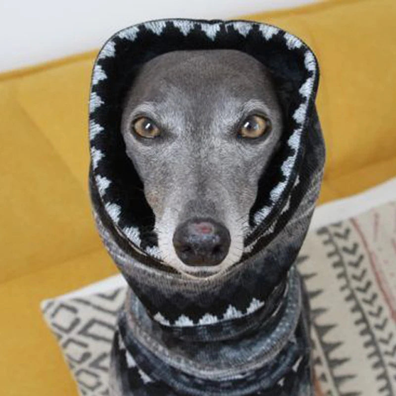 Winter Fleece Turtleneck Dog Coat for Sighthounds