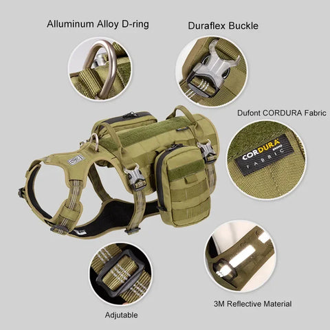 High Performance Dog Harness Tactical Military Training v2