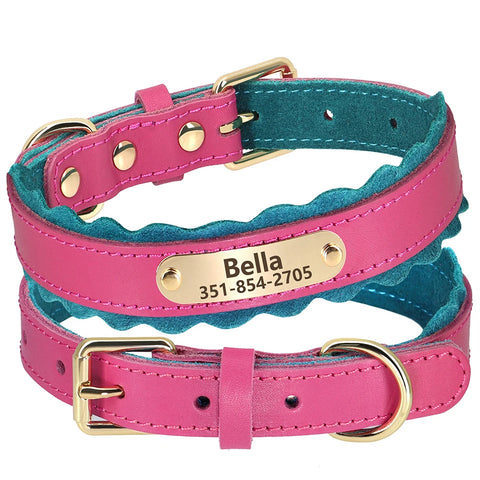 Triton Personalised Dog Collar Genuine Leather