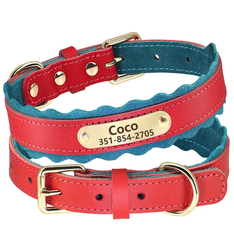 Triton Personalised Dog Collar Genuine Leather