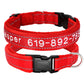 Embroidered Dog Collar Soft Padded Reflective red Dog Nation
