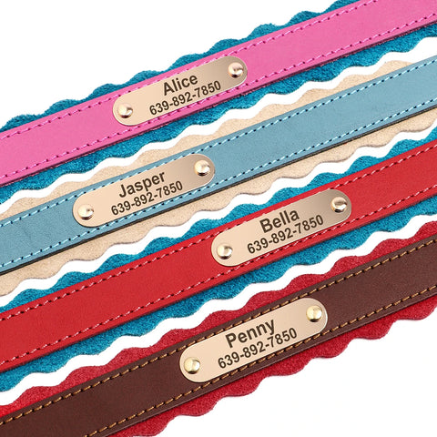 Triton Personalised Dog Collar Genuine Leather