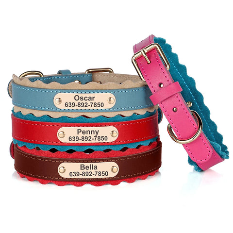 Triton Personalised Dog Collar Genuine Leather