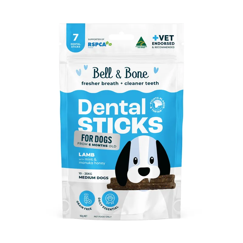 Bell & Bone Dog Dental Sticks Lamb Mint & Manuka Honey