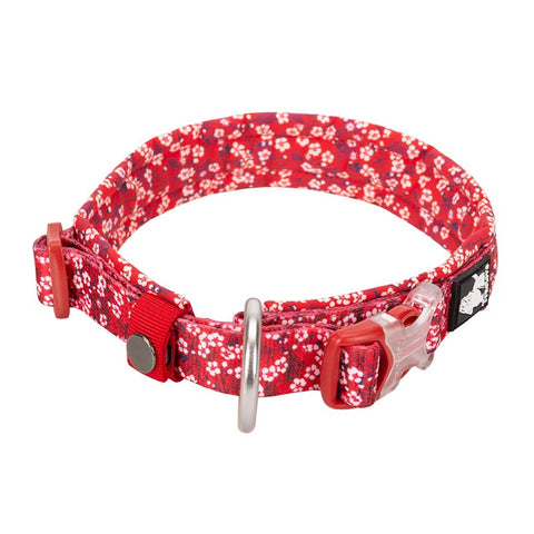 Stylish Floral Dog Collar Soft Padded