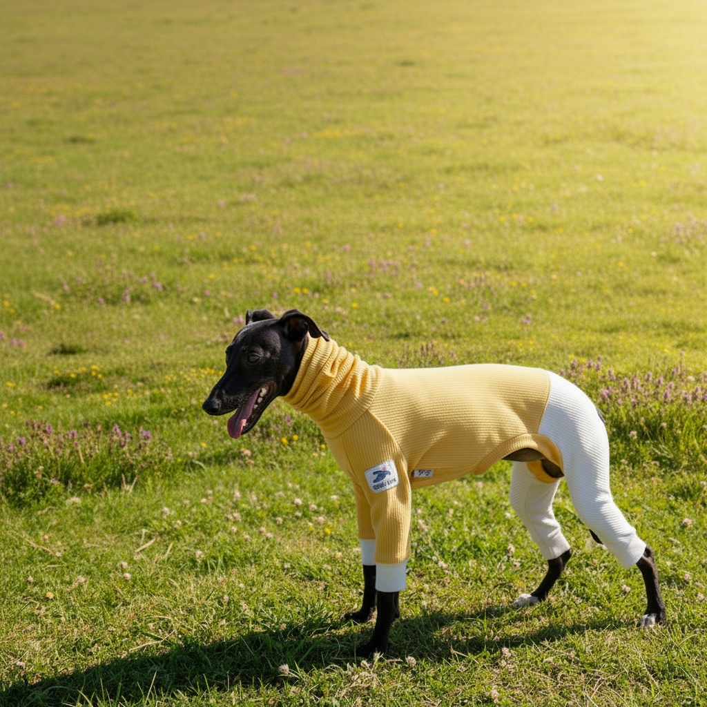 Ribbed Turtleneck Onesie for Greyhounds & Whippets - Lifestyle 2