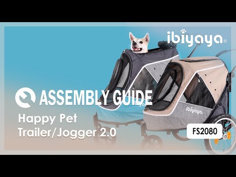 Ibiyaya Happy Pet Trailer/Jogger 2.0 w/Bicycle Attachment