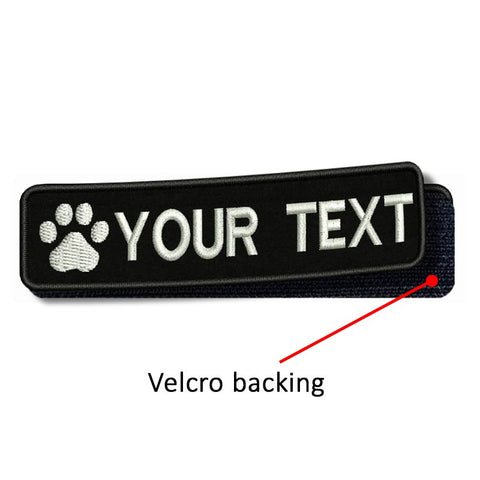 Custom Paw Dog Name Patches Embroidered Velcro Back – Dog Nation