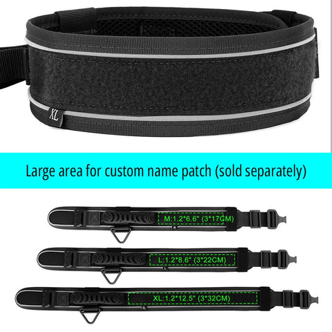 Wide Tactical Dog Collar With Handle For Medium & Large Dogs