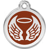 Dog ID Tags Angel Wings Brown Dog Nation