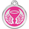 Dog ID Tags Angel Wings Hot Pink Dog Nation