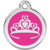 Dog ID Tags Crown Hot Pink Dog Nation