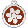 Dog ID Tags Flower Brown Dog Nation