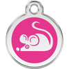 Dog ID Tags Mouse Hot Pink Dog Nation