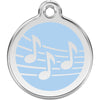 Dog ID Tags Music Light Blue Dog Nation