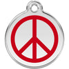 Dog ID Tags Peace Red Dog Nation