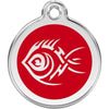 Dog ID Tags Tribal Fish Red Dog Nation