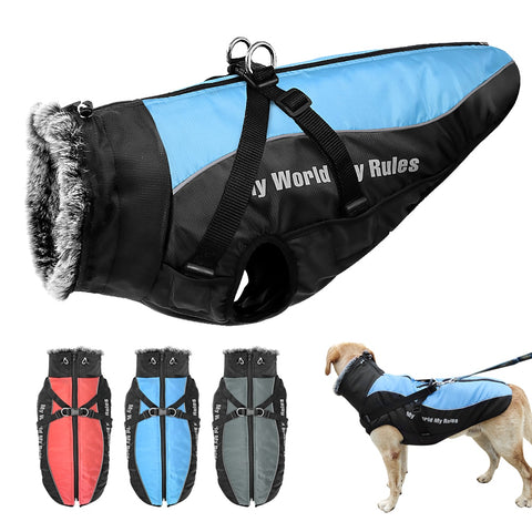 Warm Winter Dog Jacket Long Fleece Neck Dog Nation