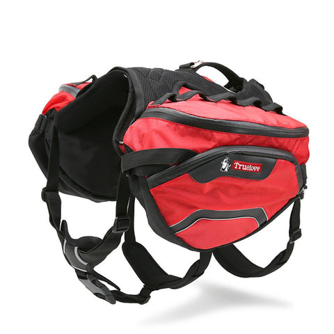 Dog Backpack Harness Deluxe 2 in 1 Red Dog Nation