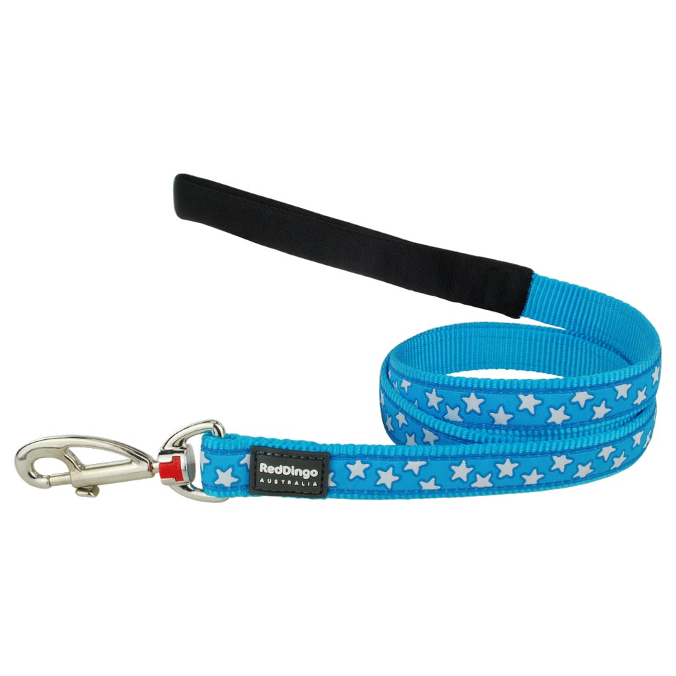 Dog Lead Star Turquoise XS S L M Dog Nation