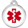 Dog ID Tags Medical White Dog Nation