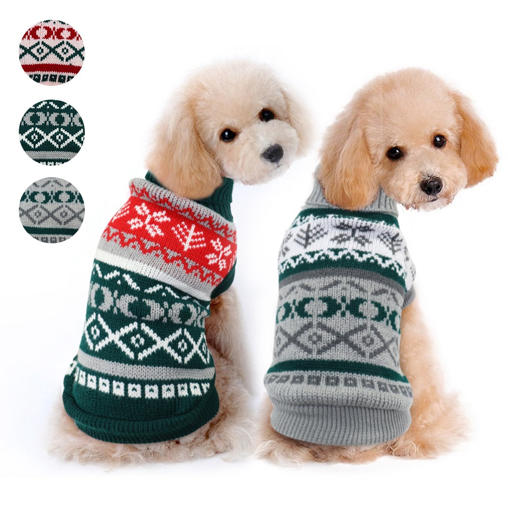 Warm Dog Sweater Turtleneck Knitted Dog Nation