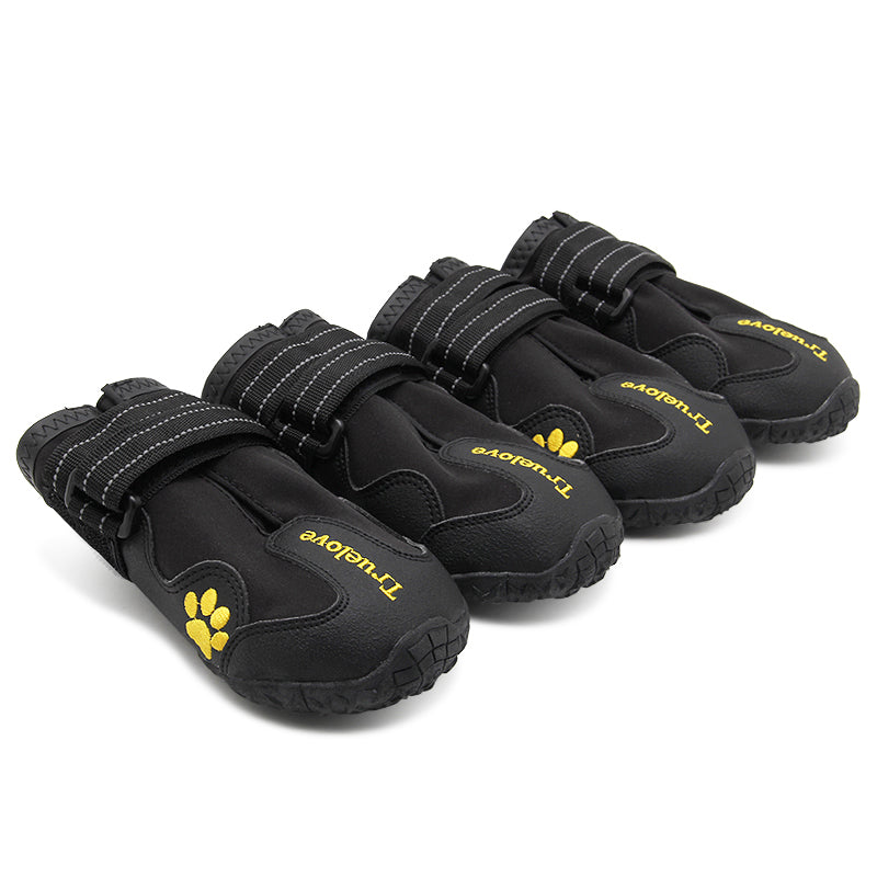 Dog Shoes - Truelove Waterproof Set of 4 Black Dog Nation