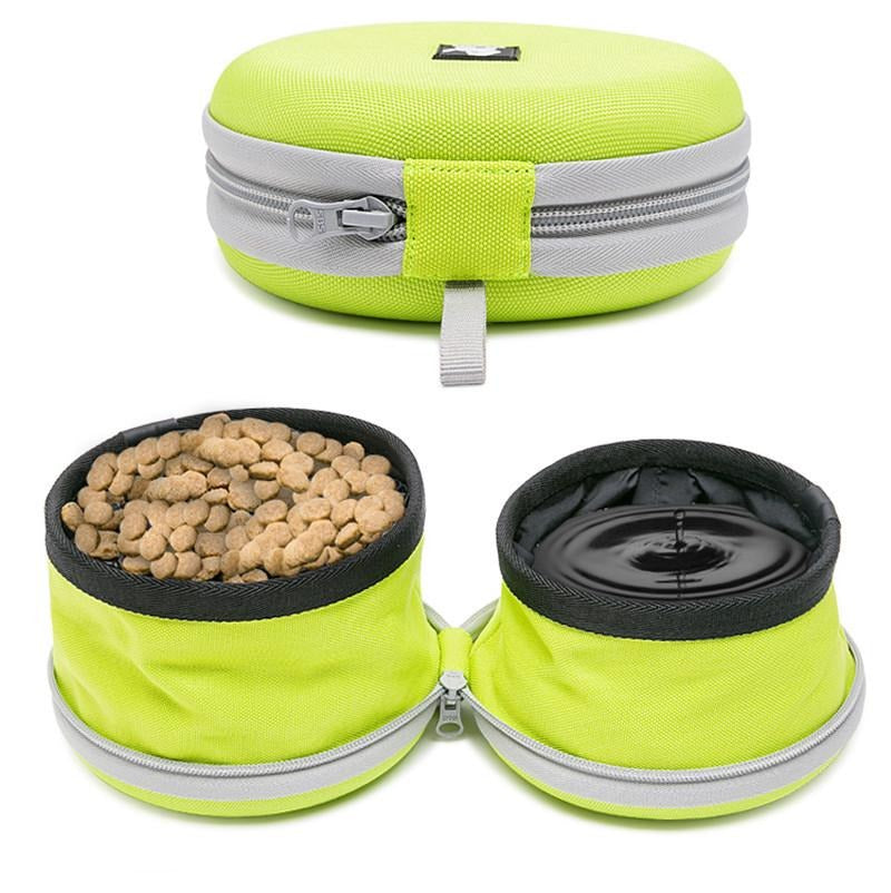 Collapsible 2 in 1 Dog Bowl for Food and Water Dog Nation