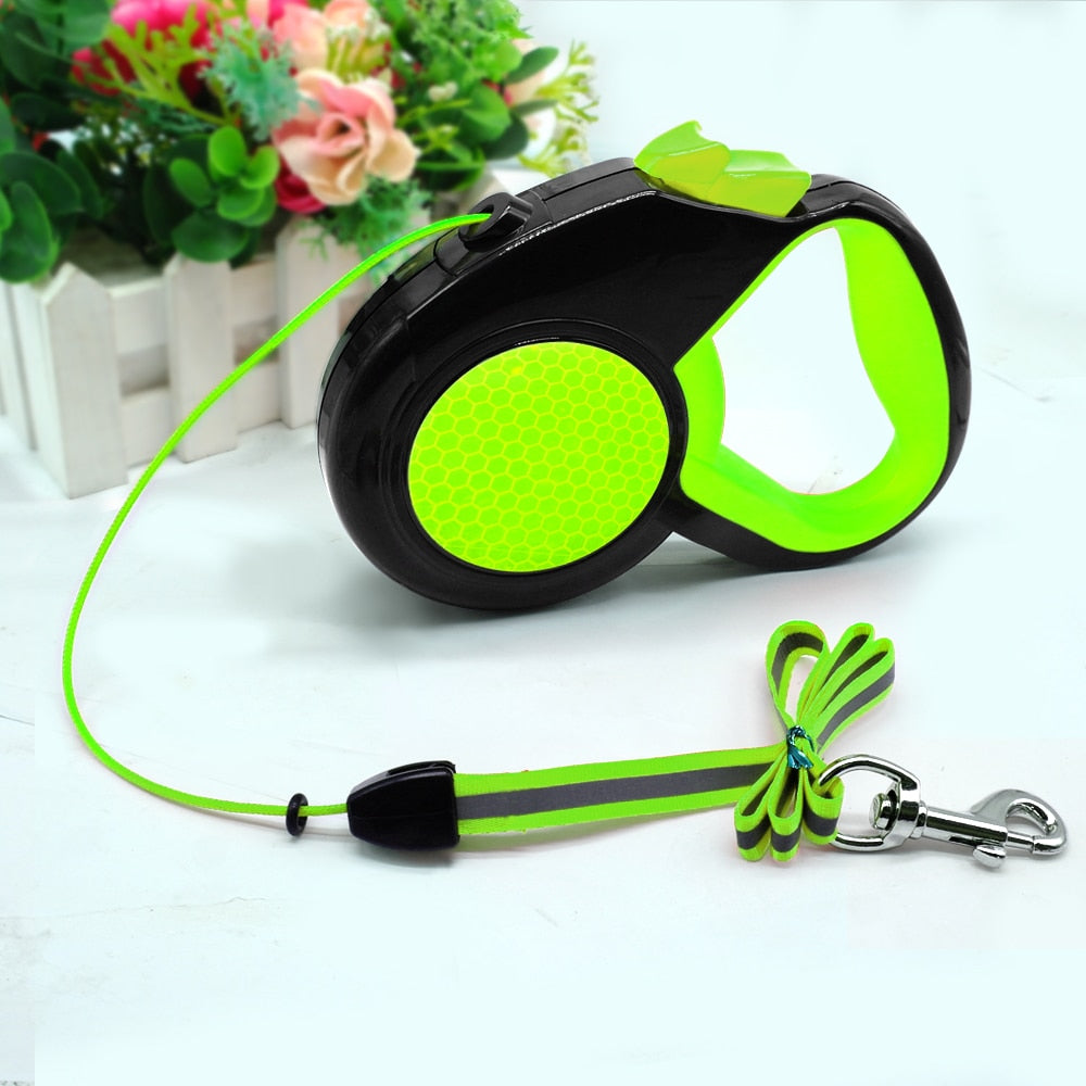 Retractable Dog Leash Reflective 3m/5m/8m Green Dog Nation