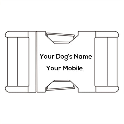 The Black Plaid Personalised Dog Collar Handmade Laser Engraved Dog Nation
