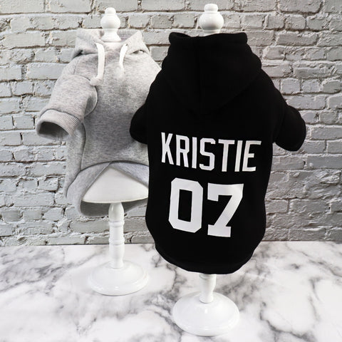 Winter Dog Hoodie Personalised Cotton Dog Nation